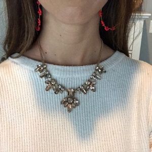 J. Crew Tan Jewel Statement Necklace